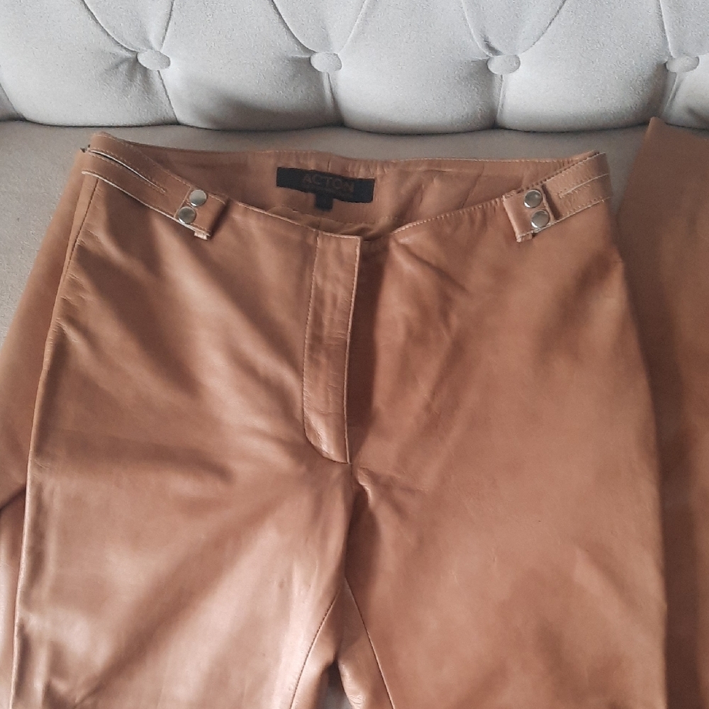 Actona Tan Leather Pants